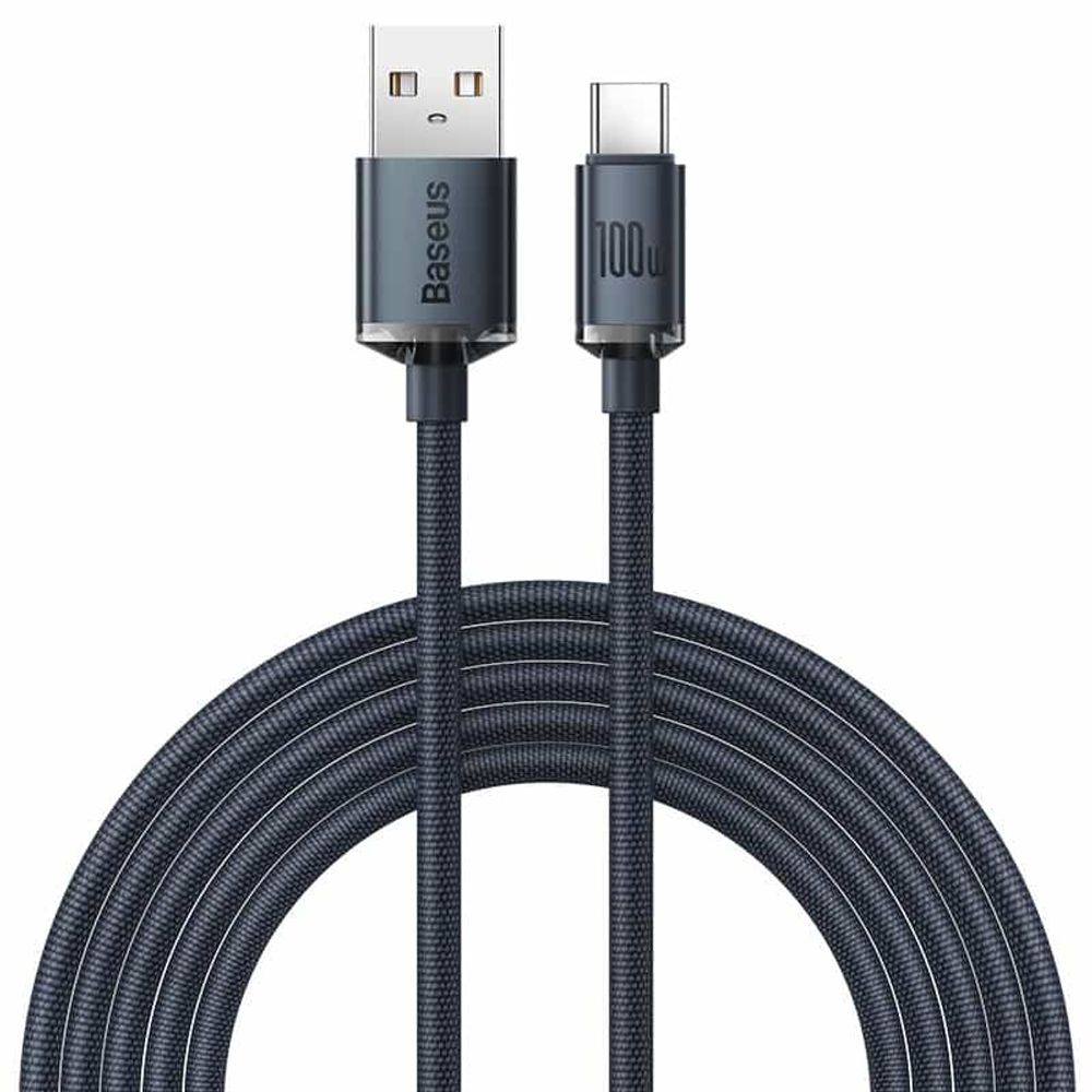 Кабель для зарядки Baseus Crystal Shine Series Fast Charging Cable 100W USB to Type-C 1.2m-Синий
