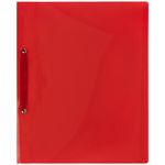 Папка для портфолио школьника/дошкольника, А4, 2 кольца, 10 файлов, красный пластик, ЮНЛАНДИЯ, 115235