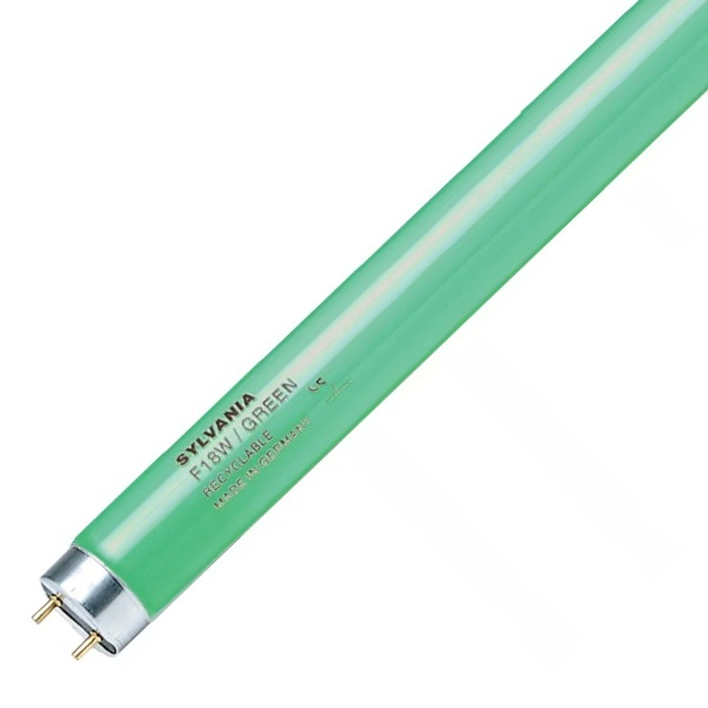 Люминесцентная линейная лампа T8 F 18W GREEN G13 зеленая 590mm Sylvania 0002562