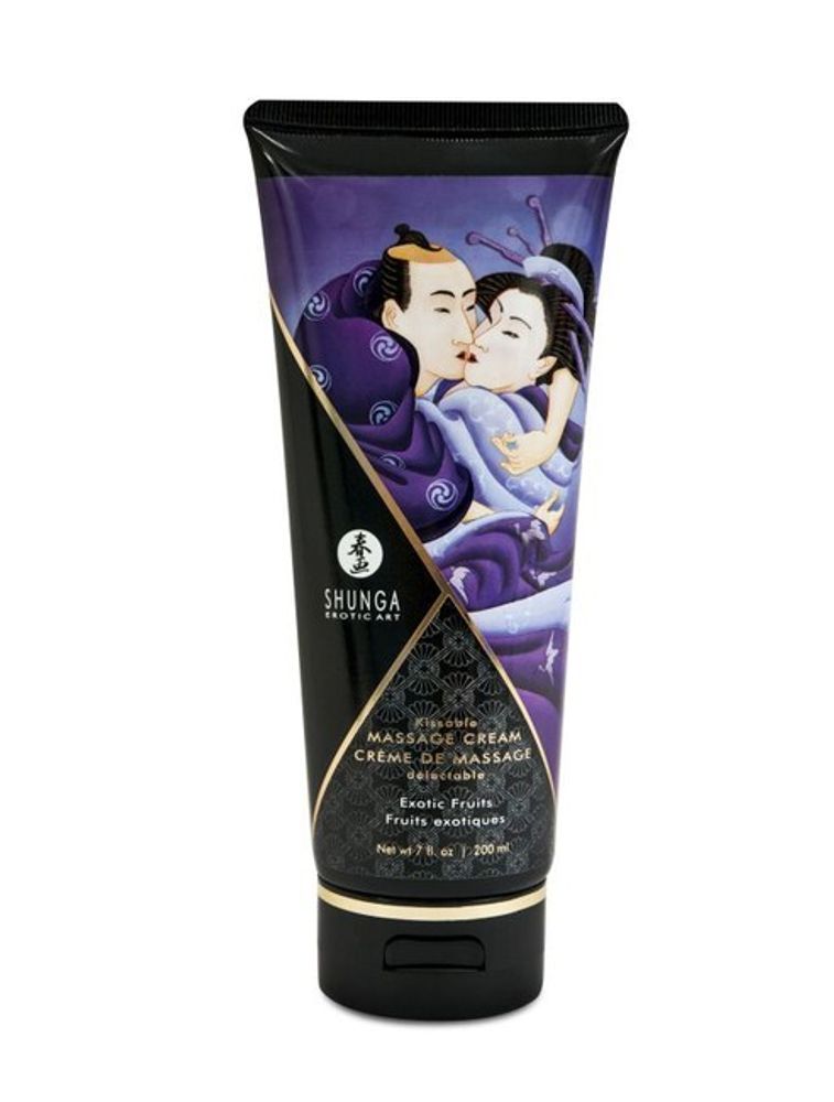 Съедобный массажный крем для тела Massage Cream (экзотические фрукты) 200 мл (Цвет: прозрачный)