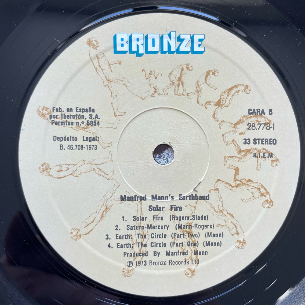 Винтажная виниловая пластинка LP Manfred Mann's Earthband, Solar Fire (Испания 1978)