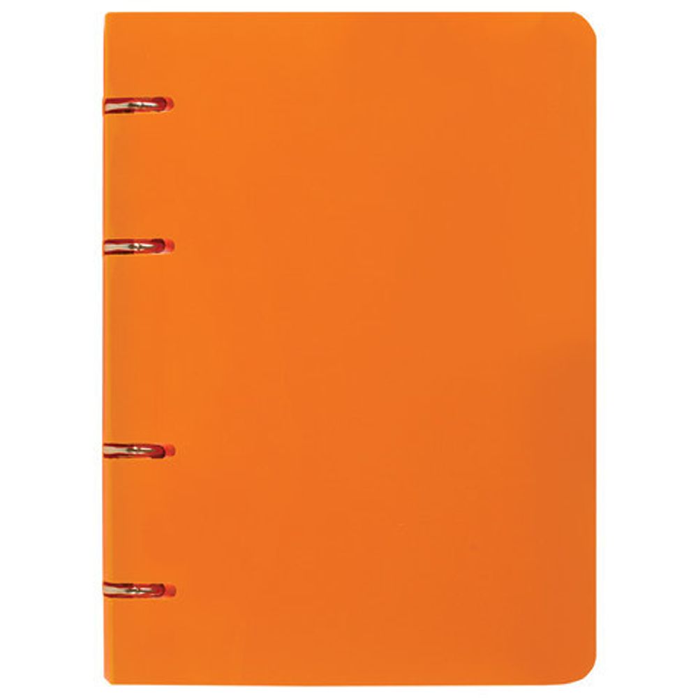 Тетрадь на кольцах А5 (160х215 мм), 80 л., пластиковая обложка, клетка, BRAUBERG, "Оранжевый", 403253