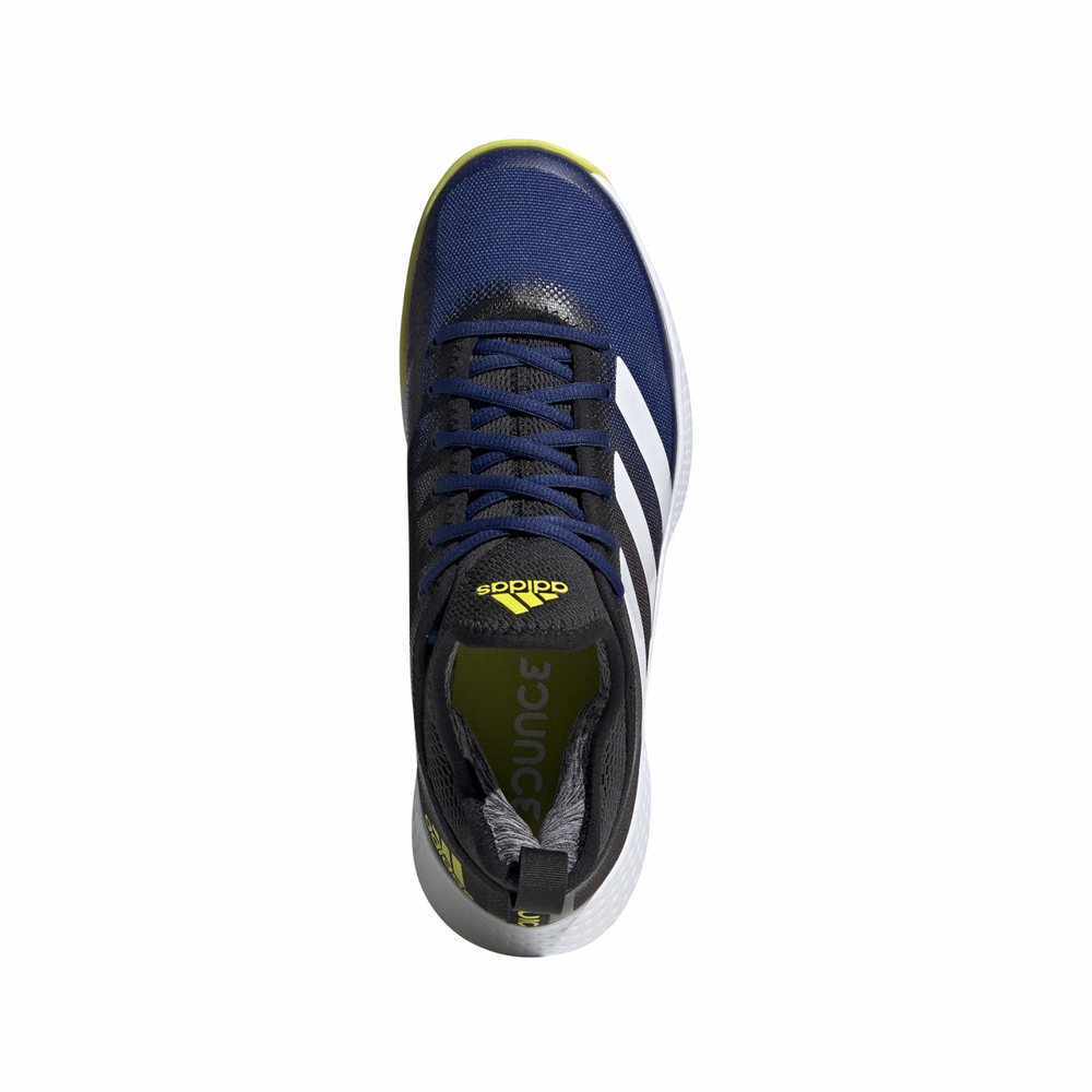 Мужские кроссовки теннисные Adidas Defiant Generation M - victory blue/cloud white/acid yellow