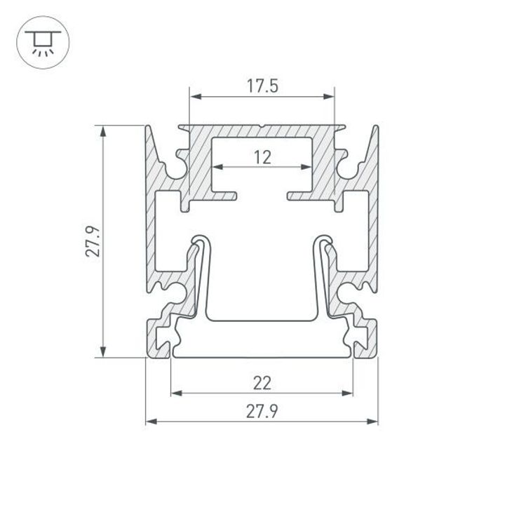 Профиль Arlight HR-Facade-2000 Anod 034946