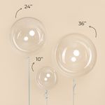 Шар (36''/91 см) Сфера, Deco Bubble, Прозрачный, Кристалл, 1 шт. в уп.