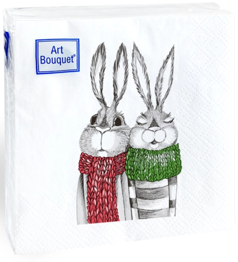 Салфетки бум DESNA BOUQUET 20*20 2сл Кролики (250л)