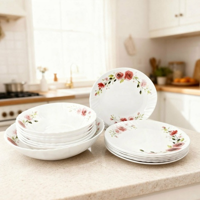 Столовый набор 13 предметов "Роуз" стеклокерамика, Jewel