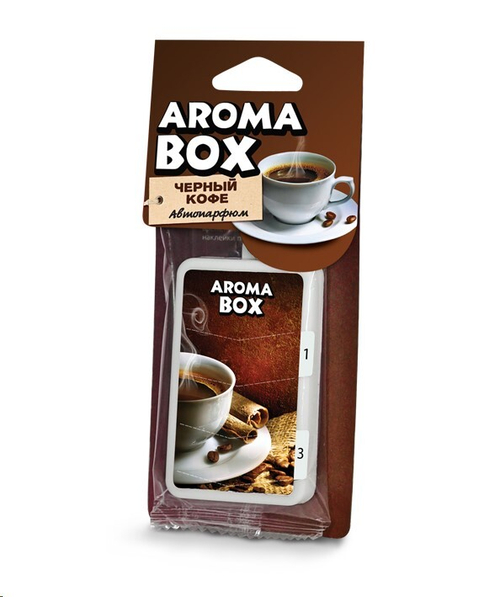 Ароматизатор подвесной  AROMA BOX  Черный кофе (FOUETTE)