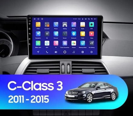 Магнитола для Mercedes-Benz C-класс W204 2011-2014 NTG 4.5/4.7 - Teyes CC3 Android 10, ТОП процессор, 4/32 Гб, CarPlay, SIM-слот