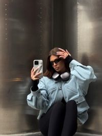 Удлинённый бомбер DENIM