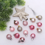 Набор ёлочных украшений «Brilliant pirouette» 30 предметов, Розовое золото/Шампань
