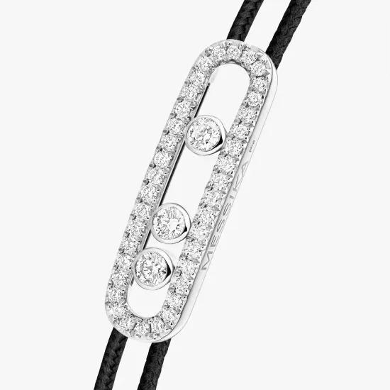 Браслет Messika Care(s) black cord pave bracelet