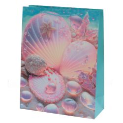 GAEM Пакет подарочный L (бумага 210г/м2, блок микс 12шт), L31 W12 H40 см, 4в.