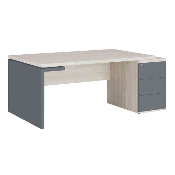 Стол рабочий на опорной тумбе правый Zion