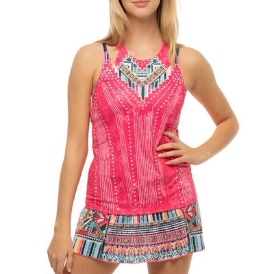 Женская теннисная майка Lucky in Love Pretty Ink Bralette Tank Top Women - Pink, Multicoloured