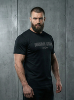 Футболка тренировочная мужская черная LEGENDA Logo Сильный духом