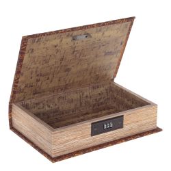 GAEM Шкатулка-книга с кодовым замком, L18 W7 H27 см