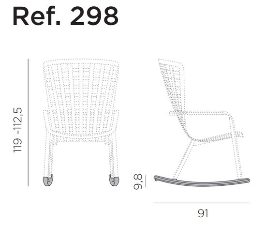 Комплект коричневых полозьев для кресла-качалки Kit Folio Rocking