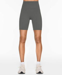 OYSHO Велосипедки Comfortlux в рубчик с высокой посадкой длиной 20 см, антрацитовый