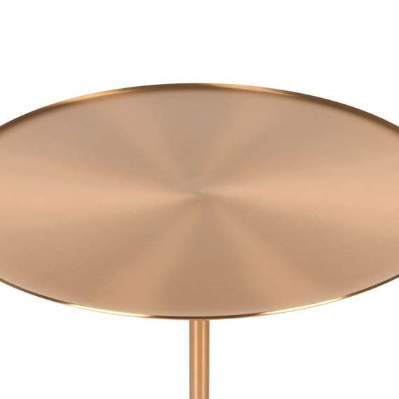 Кофейный столик Brasil 4, Ø45х61 см, коричневый мрамор, золотистая сталь