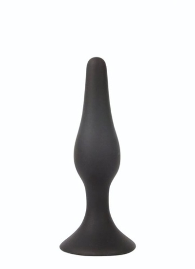 Чёрная анальная пробка Sex Expert - 9,5 см. (Цвет: черный)