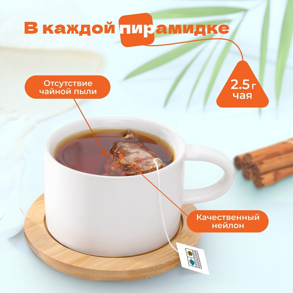 Упаковка Чай фруктовый Глинтвейн в пирамидках – купить за 140 ₽ | CHAICOFFEE.RU