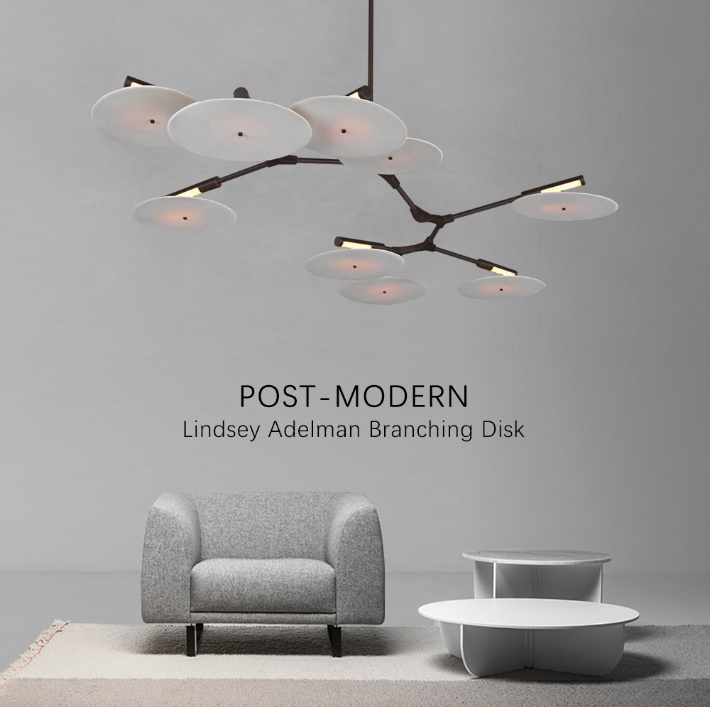 Ceiling design lamp  Branching Discs by Lindsey Adelman (5 lampshades,  Gold)