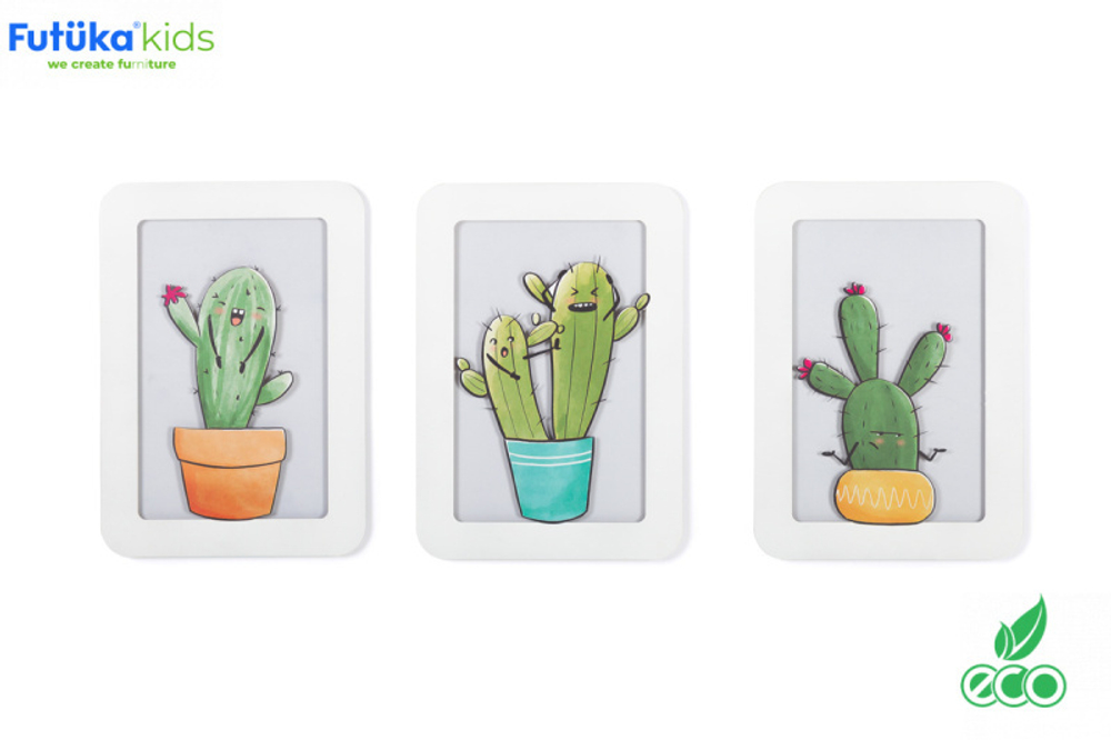 Набор картин в детскую комнату Cactus Set