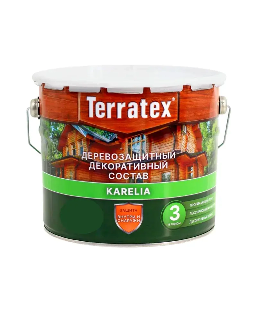 Антисептик лессирующий декоративный для дерева Terratex на алкидной основе Палисандр 7,5кг