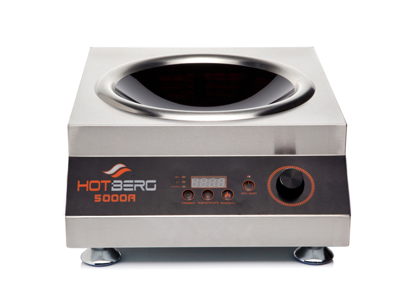 Плита индукционная Hotberg 5000AW Wok 5 кВт., Без импульсная