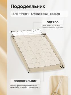 Комплект постельного белья Однотонный Сатин Элитный «Кремовый баланс»