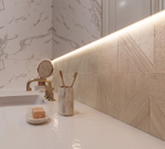Керамогранит, Arcadia Ceramica, ROCKWOOD CREMA, 1200x600 мм, матовая с 3D-эффектом
