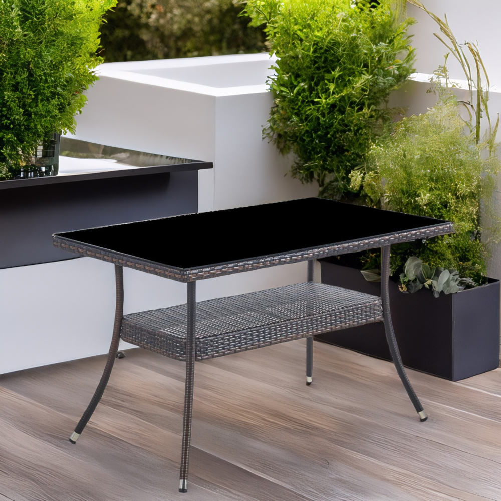 Стол из искусственного ротанга 120*70 см РИО «RIO» dark brown арт.80084