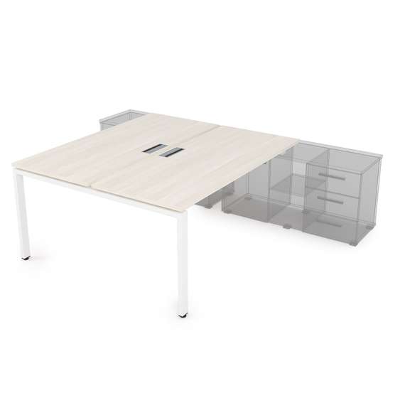 СПБ-П.979 Стол системы БЕНЧ на 2 рабочих места, для крепления на тумбу (1400*1435*750)