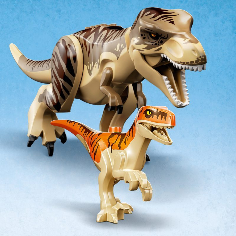 Конструктор LEGO Jurassic World - Побег тираннозавра Рекса и атроцираптора 76948