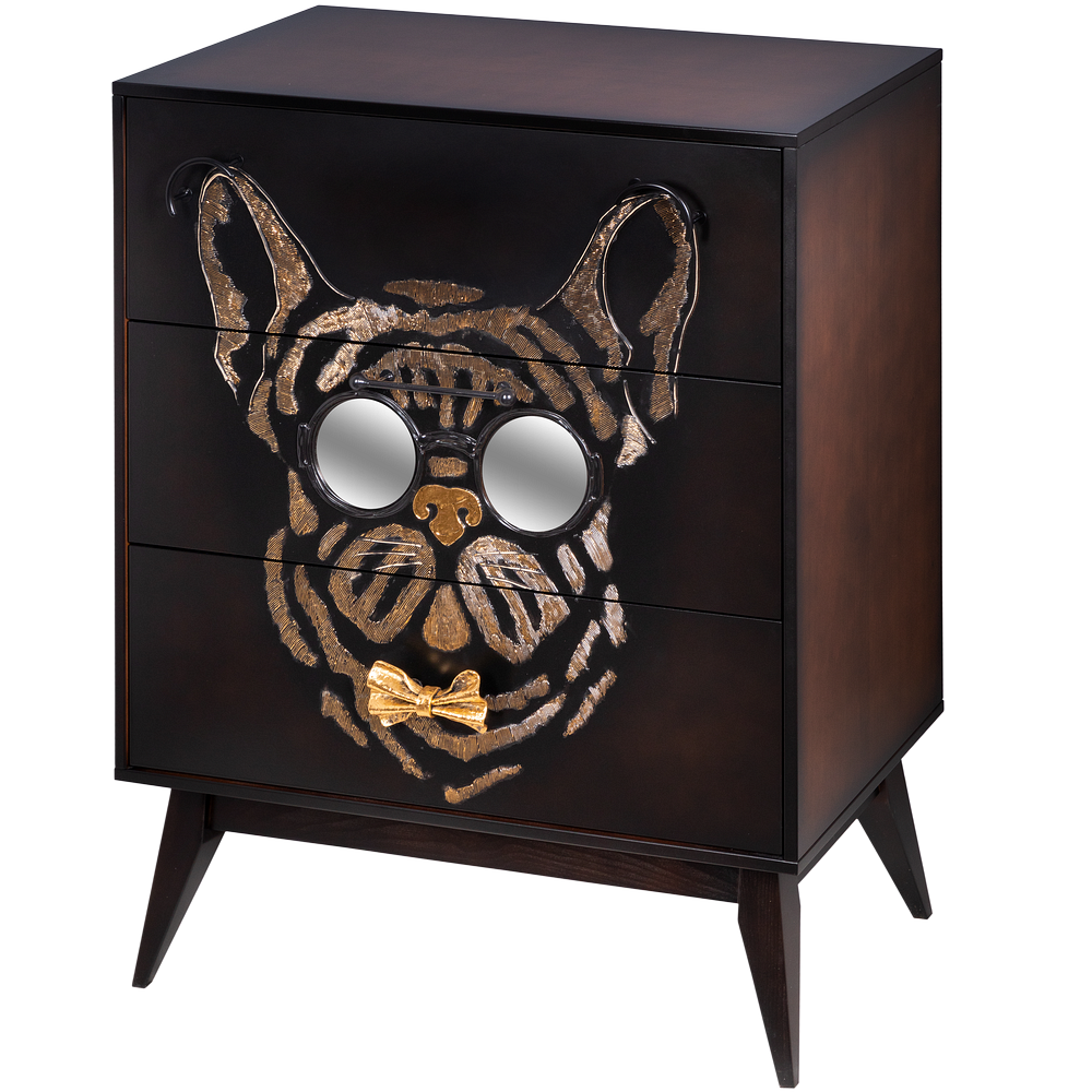 Комод Собака Фрэнки с 3 ящиками Каштан