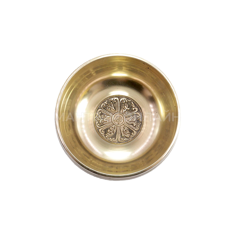 Чаша поющая с барельефом 7 металлов d-12 см 401-600 г Для восстановления ауры цвет золотистый Gold