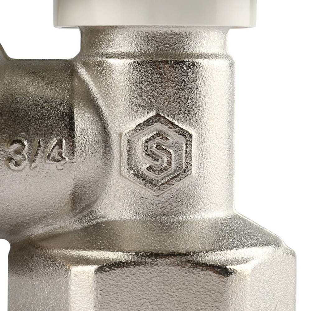 Вентиль ручной регулировки угловой STOUT - 3/4" (ВР/НР-американка, PN10, Tmax 120°C, с неподъемным шпинделем)