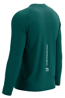 Мужская теннисная футболка теннисная Compressport Performance Long Sleeve - Бирюзовый