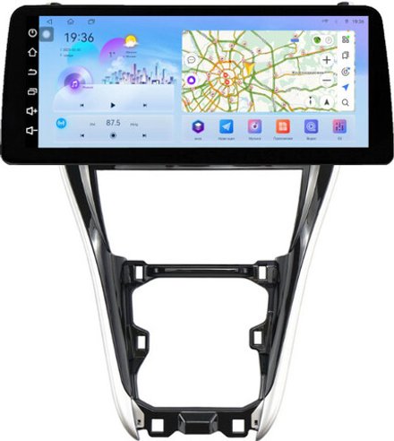 Магнитола для Toyota Harrier 3 XU60 2017-2020 (большая рамка) - FarCar монитор 12.3" 2K QLED на Android 14, TS10, CarPlay, 4G SIM-слот