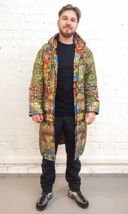 Двустороннее пальто-парка