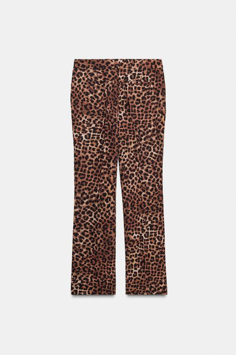ZARA БРЮКИ FLARE С АНИМАЛИСТИЧЕСКИМ ПРИНТОМ, ЛЕОПАРДОВЫЙ