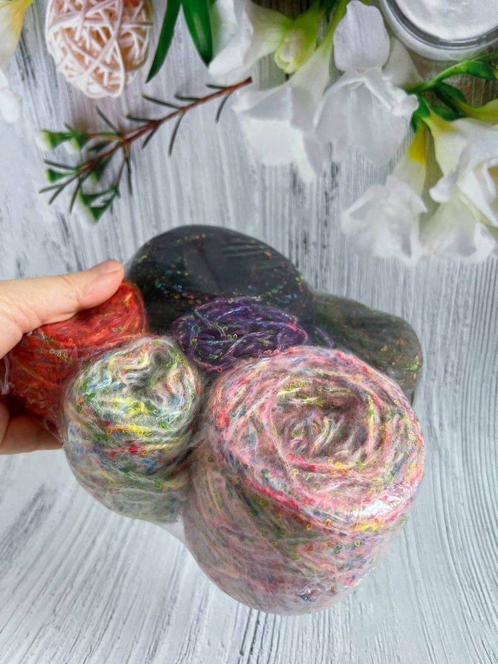 Трикотажная пряжа для вязания Лолипоп Lolipop mix color