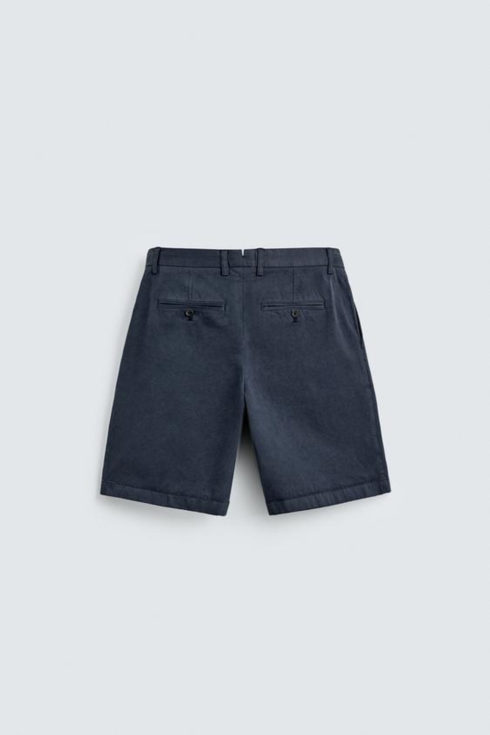 ZARA X AARON LEVINE ШОРТЫ RELAXED FIT С ЗАЩИПАМИ, ПУДРОВО-СИНИЙ