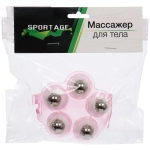 Массажер для тела «Flower» 5 роликов, 10*8 см, розовый