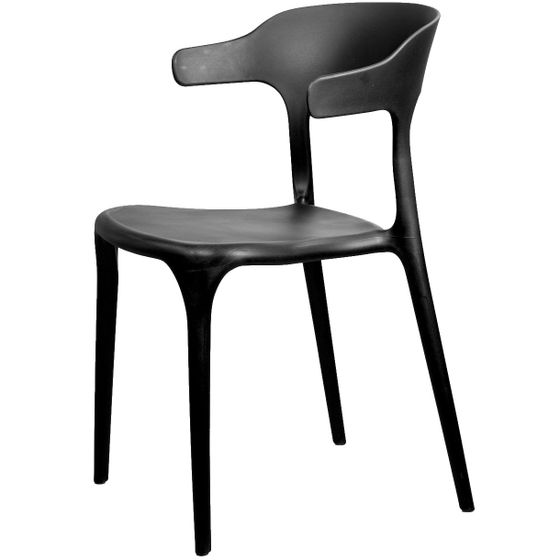 Черный штабелируемый пластиковый стул Leo | Купить в Hallberg.ru