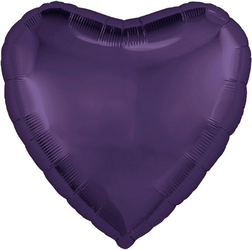 Ag (30&#39;&#39;/76 см) Сердце, Темно-фиолетовый, 1 шт. в уп.
