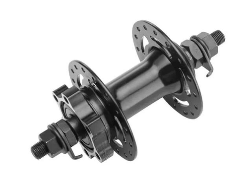 Втулка передняя MY-314FD 36H 3/8"х100х140мм под диск 6 болт, гайки, сталь/алюм чёрн., арт. 130303 (10216170/271121/0351997, Китай)