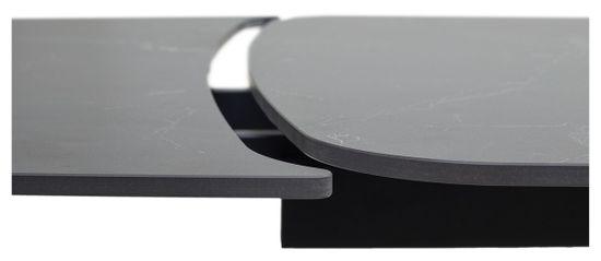 Стол BLANCO 160 MATT BLACK MARBLE SOLID CERAMIC / Орех