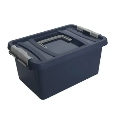 Контейнер для хранения с крышкой, ручкой и ручками-защелками «ЭКСПЕРТХАУС», 34,8*23,2*16,5см, 8л